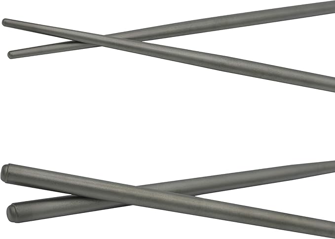 Kuvik Titanium Chopsticks with Gray Carrying Case - Ultralight and Reusable Chopsticks for Camping