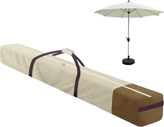 67 Inch Waterproof Umbrella Storage Bag for Outdoor Beach Umbrella bag, Oversized Hammock and Steel Stand With Handles and Zippers,Tent Pole Bag,Travel Sports Equipment Bag,Beige