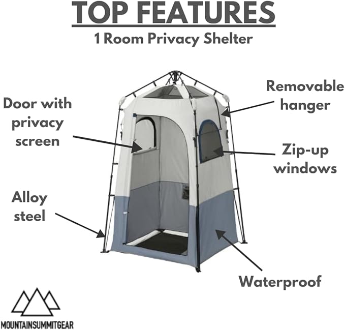 Caddis Rapid Privacy Shelter 1/2-Rooms, Camping Shower & Portable Toilet Tent, Privacy Tents for Camping, Pop Up Tent for Showering, Changing or Lavatories, Portable Shower, (by Caddis Sports Inc.)