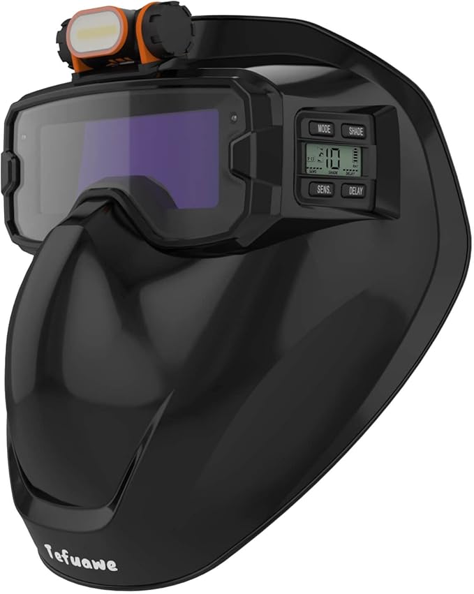 Auto Darkening Welding Goggles, True Color Technology, Digital LCD lens, Welding Hood with Neck Shoulder Drape, Detachable Welder Helmet for Tig Mig Stick Plasma Cut