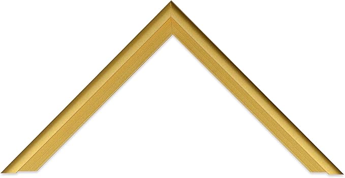 Frame My Mirror Gold Metal Framed Mirror, 32" x 48" Mirror for Bathroom, Metal Frame, True Reflections Glass, Gold Finish, Stanton Design, Hangs Horizontally or Vertically, Made in USA
