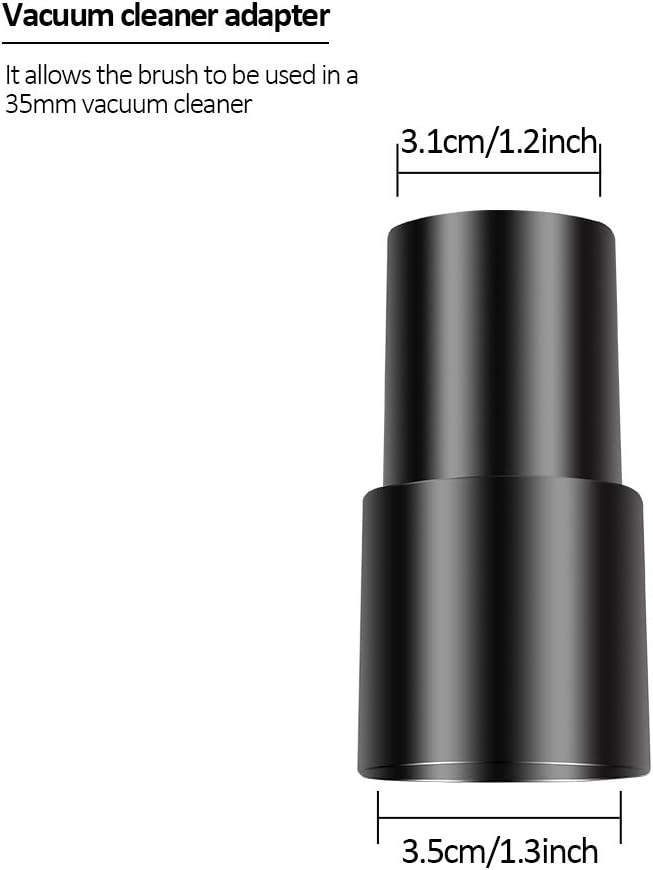 E.LUO Vacuum Brush Attachments 1 1/4 inch(32mm) to 1 3/8 inch(32mm) Universal Nozzle Crevice Tool Cleaner Kit Standard Hose Accessories