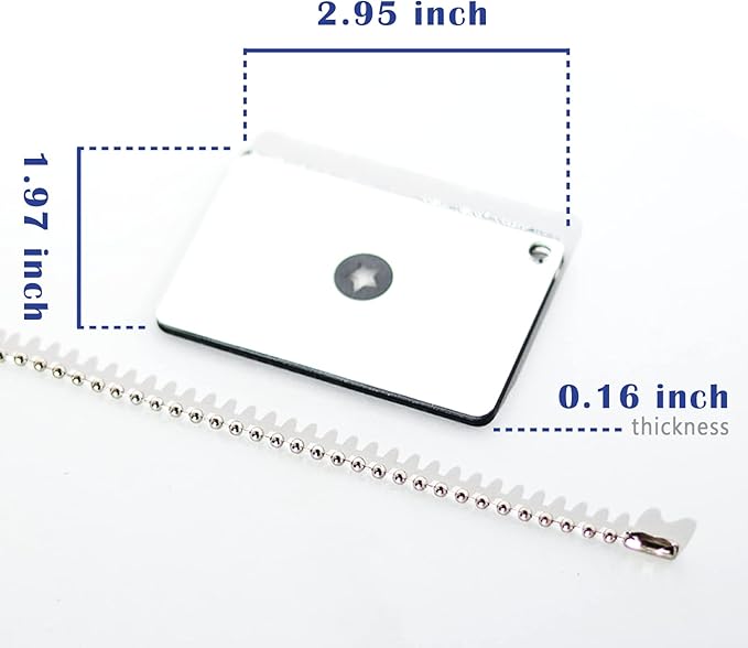 2 Pieces Signal Mirror - 2 x 3 Inch Outdoor Multifunctional Signal Emergency Mirror for Hiking & Marine