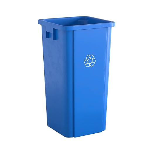 23 Gallon Blue Square Commercial Trash Can