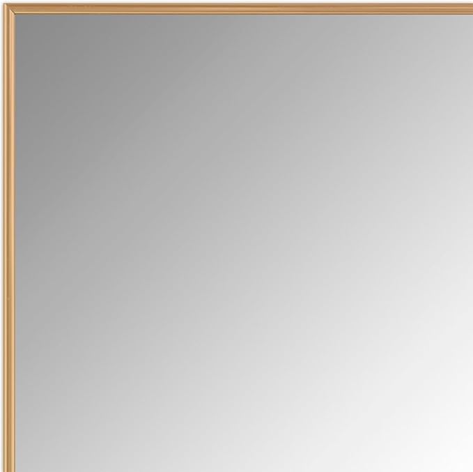 Frame My Mirror Gold Metal Framed Mirror, 30" x 36" Champagne Bronze Mirror for Bathroom, Metal Frame, True Reflections Glass, Stanton Design, Hangs Horizontally or Vertically, Made in USA