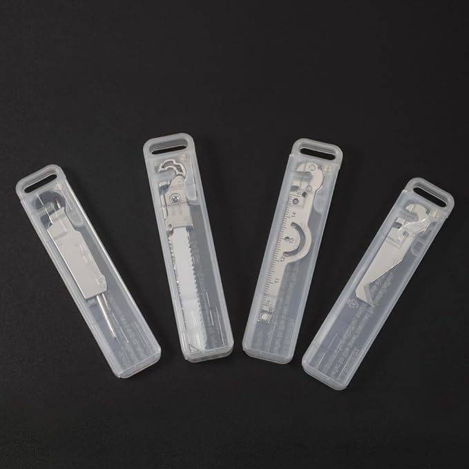 Roxon FT07 Bulid Your Own Multitool - FLEX Implements Tools Accessories Set (Box Cutter, Ruler & Magnetic grabber, Pen & Tweezers & Needle, T Shank Adapter)