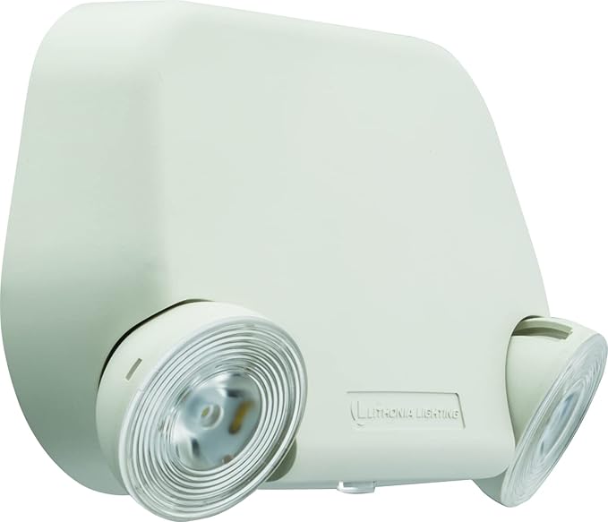 Lithonia Lighting Basics Low Profile Emergency Light, LED Emergency Lights for Business, Ceiling or Wall mount, White Thermoplastic, 120/277V Dual Voltage, Remote Capacity (EU2L REM M12)