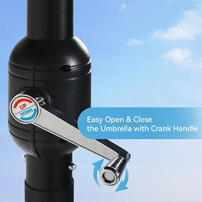 GREEN PARTY 15 ft Rectangle Patio Umbrella with Base Included, Double-Sided Table Umbrella with Crank, Large Outdoor Umbrellas for Patio Poolside Garden Backyard, Lime Green