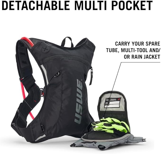 USWE Outlander Hydration Pack with Water Bladder, Hydration Backpack - Backpack for Cycling, MTB, Trail Running & More