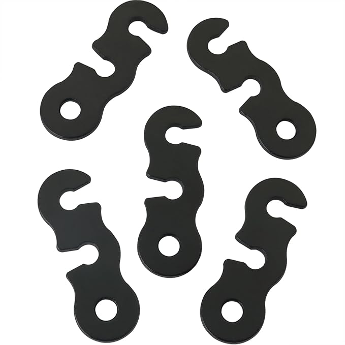 ZCZQC 25PCS Rope Tensioner Aluminium Camping Tent Cable Rope Adjuster Backpacking Ultralight Tent Stake Cable for Camping Gear Hiking Sleeping Bag Black