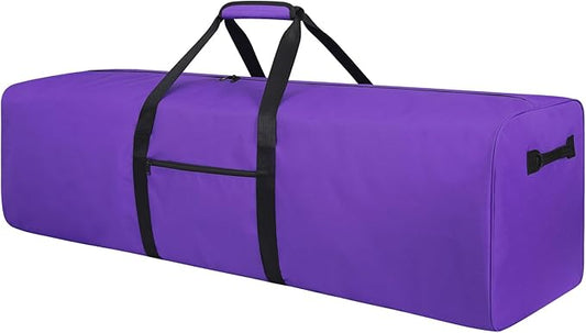48 Inch Travel Duffle Bag Extra Large Sport Equipment Duffel Bags with 2-way Lockable Zippers Purple