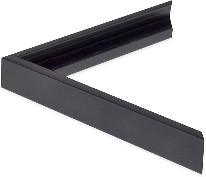 Frame My Mirror Black Metal Framed Mirror, 20" x 54" Mirror for Bathroom, Metal Frame, True Reflections Glass, Black Finish, Stanton Design, Hangs Horizontally or Vertically, Made in USA