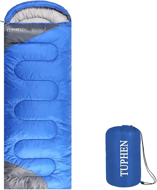 tuphen- Sleeping Bags for Adults Kids Boys Girls Backpacking Hiking Camping Microfiber Liner, Cold Warm Weather 4 Seasons Indoor Outdoor Use, Lightweight & Waterproof