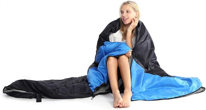 oaskys Camping Sleeping Bag - 3 Season Warm & Cool Weather - Summer Spring Fall Lightweight Waterproof for Adults Kids - Camping Gear Equipment, Traveling, and Outdoors