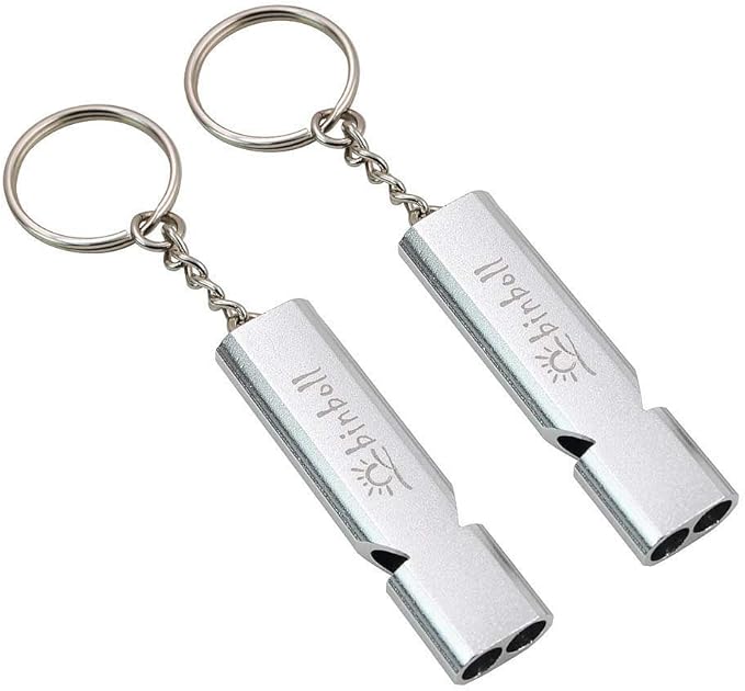 Emergency Whistles Lifeguard Safety Whistle with Lanyard and Keychain for Outdoor Camping Hiking Boating Backpacking Fishing Kayak Kids Rescue Signaling Loud Survival Whistle