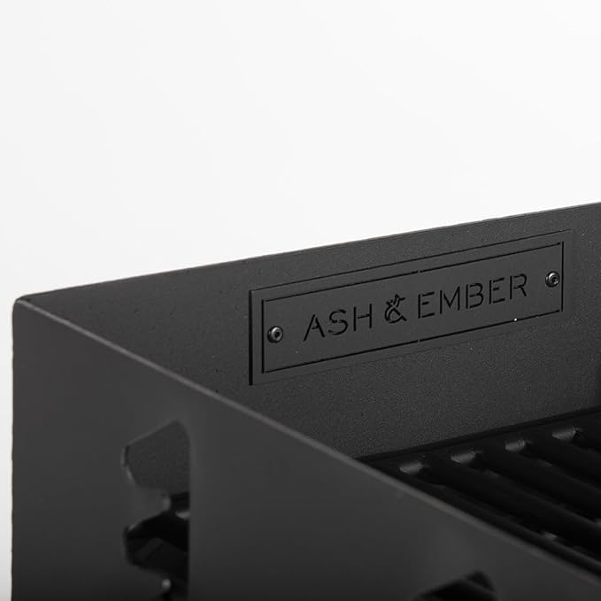 Ash & Ember Park-Style Grill, 256 Sq. In Charcoal Grill, 16.5x16x8, Single Post Outdoor Cooking Grill for Backyard BBQ, Camp Grilling Barbecues, Small-Sized Parties, Grill Delicious Meats, Vegetables