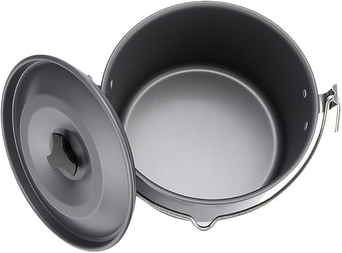 MyLifeUNIT Camping Pot Cookware, Portable Cooking Pot for Outdoor Camping Hiking, 5-Quart