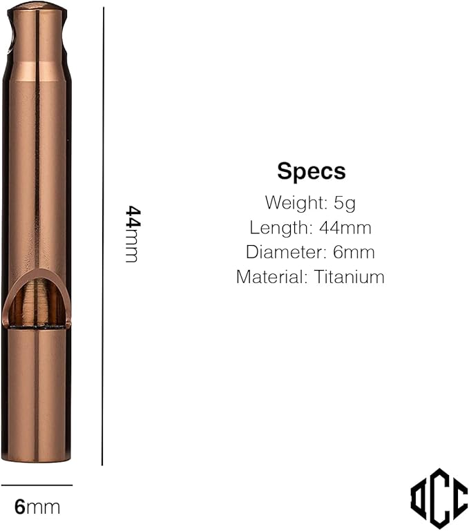 DAILYCARRYCO. TiWhistle - Titanium Emergency Whistle (Rose Gold)