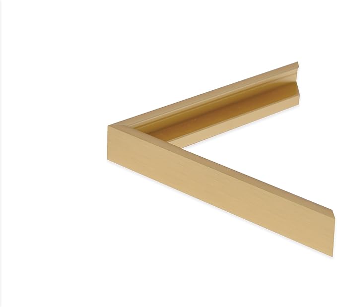 Frame My Mirror Gold Metal Framed Mirror, 30" x 54" Champagne Bronze Mirror for Bathroom, Metal Frame, True Reflections Glass, Stanton Design, Hangs Horizontally or Vertically, Made in USA