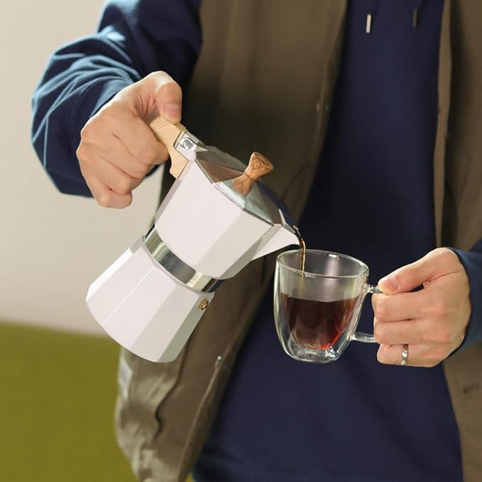 wedrink Stovetop Espresso Maker Aluminum Moka Pot 6 Cups Cuban Coffee Maker Stovetop Coffee Maker Moka Italian Espresso