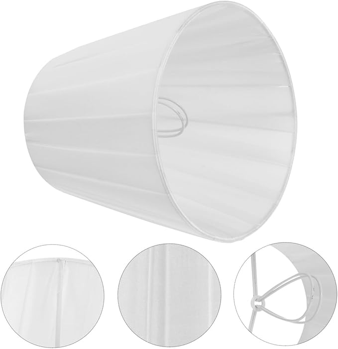Lamp Shades: White Lamp Shades Clip on for Bedroom, Kitchen, Living Room, 5.5x4.91in