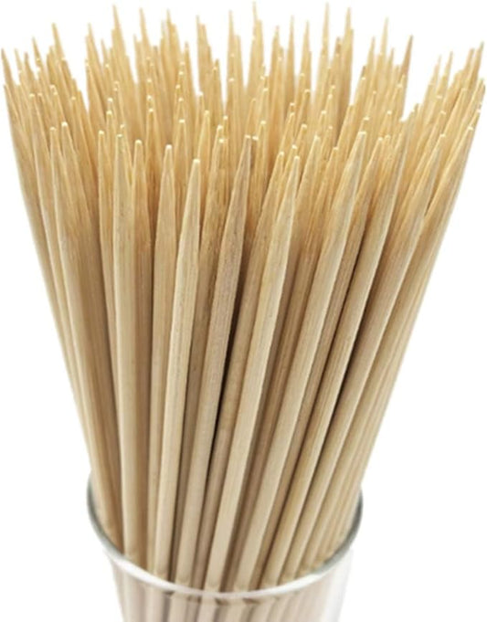 HOPELF 17.5" Natural Bamboo Skewers Sticks for BBQ，Kabob，Grilling，Barbecue，Kitchen，Roasting，Marshmallows，Plant Stakes，Crafting.Φ=5mm, More Size Choices 4"/6"/8"/10"/12"/14"/16"/30"/36"