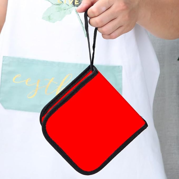 Travel Camping Cooking Utensils Organizer Bag, Portable Storage Pouch for BBQ Camp Cookware Kitchen Accessories Kit Bag, Suitable for All Kinds of Tableware Storage, Red