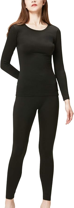 DEVOPS Women's Thermal Underwear Long Johns Top & Bottom Set