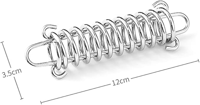 4Pcs Tent Fixed Buckle Wind Rope Buckle Steel Fixed Buckle Tent Wind Spring for Camping Hiking,Chrome Plated Spring for Hammock Chair