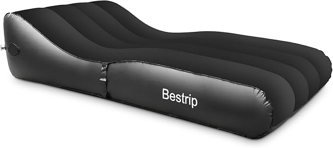 Bestrip Inflatable Couch with Built in Pump - Upgraded Extra Size Air Lounger Sofa, Portable Blow up Mattress Bed with Storage Bag, Inflatable Bed for Home, Camping & Guests