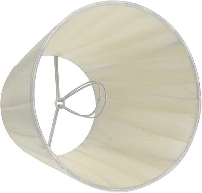 Lamp Shades: General Clip on Lamp Shade, Mushroom Pleated Cylindrical Design, 5.51 X 4.92 X 3.54in for Home Decor