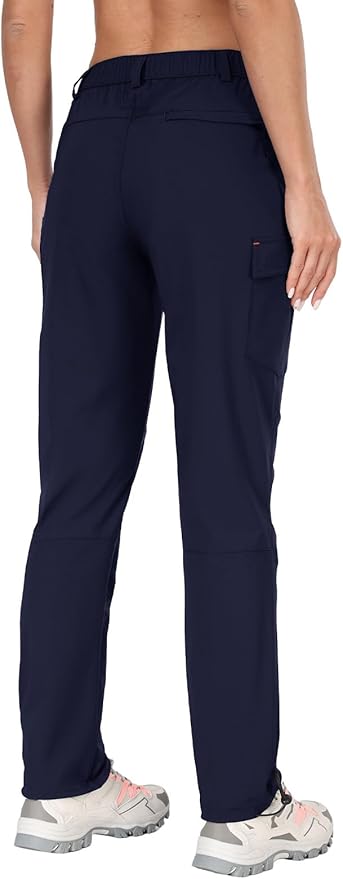 GymBrave Women's Hiking Cargo Pants Quick Dry Outdoor Camping Capris Water Resistant UPF 50 with Zipper Pockets
