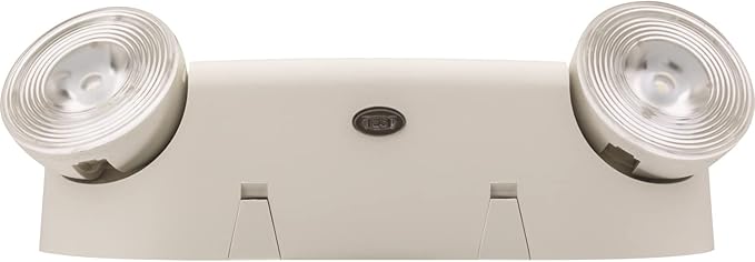 Lithonia Lighting Basics Low Profile Emergency Light, LED Emergency Lights for Business, Ceiling or Wall mount, White Thermoplastic, 120/277V Dual Voltage (EU2L M12)