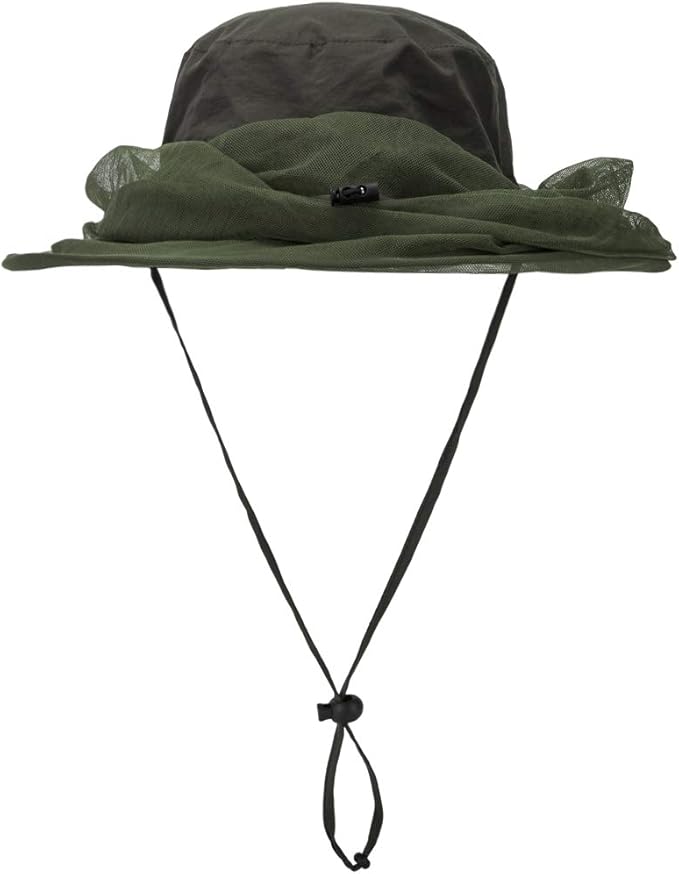 Fishing Hat Sun Protection Hat Mosquito Head Net for Outdoors Bucket Hat with Hidden Net Mesh