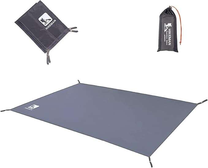 Hikeman Tent Footprint - Waterproof Camping Tarp, Heavy Duty Tent Floor Saver, Ultralight Ground Sheet Mat for Hiking, Backpacking, Hammock, Beach - Storage Bag Included(XXL-95”x83”)