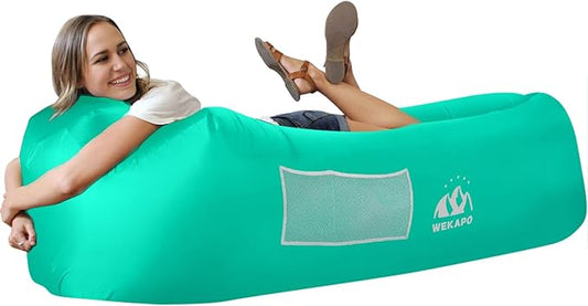WEKAPO Inflatable Sun Lounger, Air Sofa, Hammock, Portable, Waterproof and Leak-Proof, Ideal for Backyard, Beach, Travel, Camping, Picnics and Music Festivals