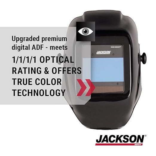 Jackson Safety Insight ADF Welding Helmet - Ultra Lightweight, Auto Darkening Welding Hood with HLX Shell Design - ANSI Z87.1 & CSA Z94.3