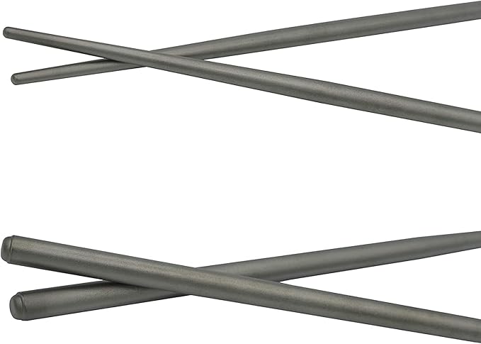 Kuvik Titanium Chopsticks with Purple Carrying Case - Ultralight and Reusable Chopsticks for Camping