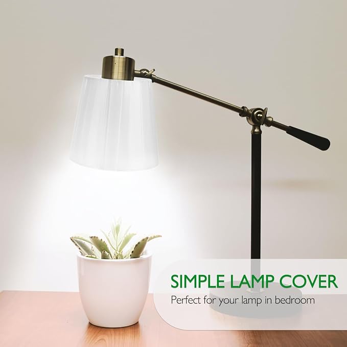 Lamp Shades: White Lamp Shades Clip on for Bedroom, Kitchen, Living Room, 5.5x4.91in