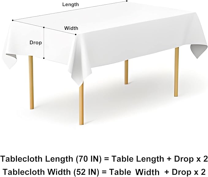 misaya Rectangle Waterproof Vinyl Table Cloth, Buffalo Flannel Backed Tablecloth, Wipeable Plastic Table Cover for Dinner, Kitchen, Outdoor (52" x 70", Burgundy and White)