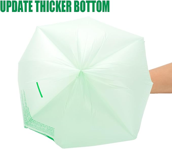 Compostable 13 Gallon Trash Bags, Tall Kitchen Garbage Bags with Handle, Sturdy Biodegradable Compost Bags, 100 Count, US BPI Certified