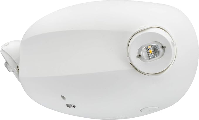 Lithonia Lighting Quantum Emergency Light, Contemporary Commercial LED Emergency Lights with 2 Aimable Lamp Heads, Ceiling or Wall Mount, White Thermoplastic, UVOLT (ELM2L UVOLT LTP M12)