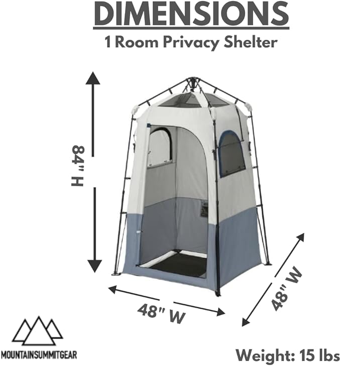 Caddis Rapid Privacy Shelter 1/2-Rooms, Camping Shower & Portable Toilet Tent, Privacy Tents for Camping, Pop Up Tent for Showering, Changing or Lavatories, Portable Shower, (by Caddis Sports Inc.)