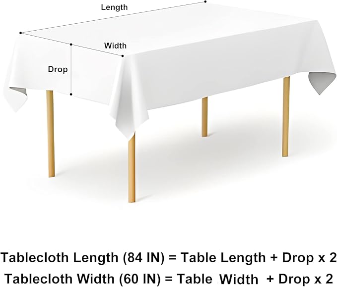 misaya Rectangle Waterproof Vinyl Table Cloth, Buffalo Flannel Backed Tablecloth, Wipeable Plastic Table Cover for Dinner, Kitchen, Outdoor (60" x 84", Black and White)