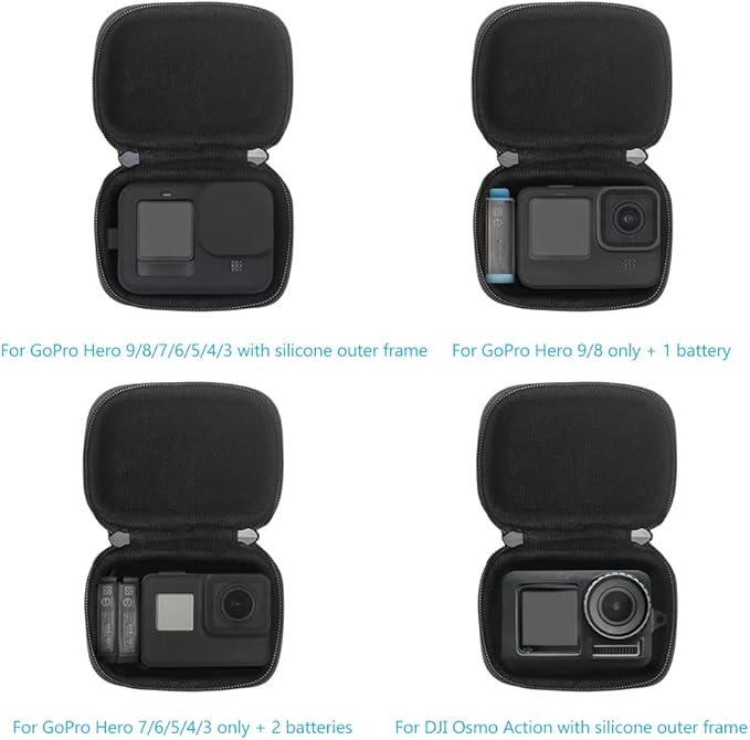 JSVER Carrying Case for GoPro Hero 13 Hard Travel Storage Case for Hero 13/12/11/10/9/8/7/6/5/4/3, DJI Osmo Action 5 Pro/4/3, AKASO Brave 8/EK7000/EK7000 Pro, Insta360 Ace/Ace Pro, Apexcam