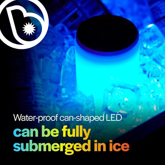 Brightz CoolerBightz LED Cooler Light - 8 Color Modes - Battery Powered Ice Chest Light - Camping Cooler Accessories - Cool Camping, Fishing, Boating, or Tailgating Gadgets