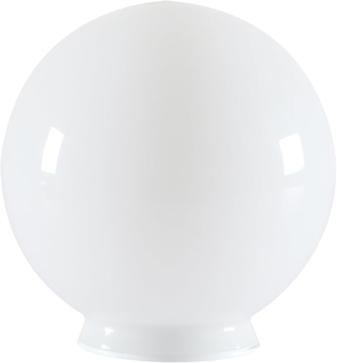 Permo Lighting Fixture Replacement 5.9" Round Globe Opaque Milk Glass Shade