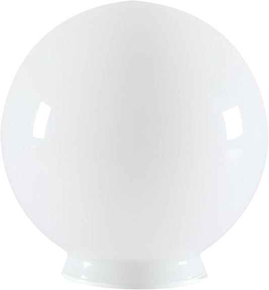 Permo Lighting Fixture Replacement 5.9" Round Globe Opaque Milk Glass Shade
