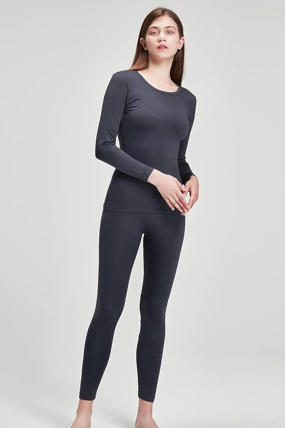 DEVOPS Women's Thermal Underwear Long Johns Top & Bottom Set