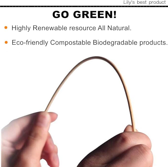 HOPELF 16" Natural Bamboo Skewers Sticks for BBQ，Kabob，Grilling，Barbecue，Kitchen，Roasting，Marshmallows，Plant Stakes，Crafting.Φ=4mm, More Size Choices 6"/8"/10"/12"/14"/30"(100 PCS)